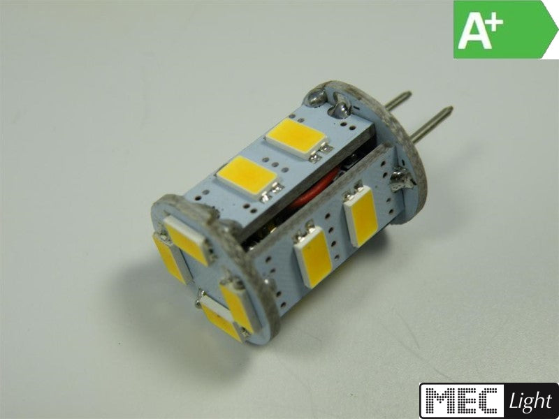 G6,35/GY6,35 LED Leuchtmittel 12xSMD5630 Zylinder 10-15V 221Lm 2,4W warm weiß
