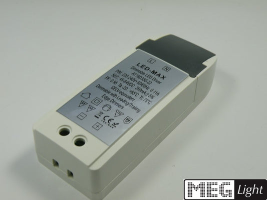 DIMMBAR LED Netzteil / Trafo 700mA Konstantstrom 13-25V DC (5-7) 3W