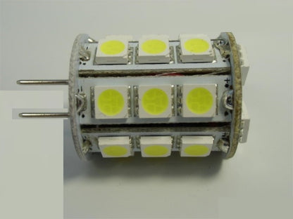 G6,35/GY6,35 LED Stiftsockel Zylinder 27SMDs 12V 432Lm kalt weiß 6000K