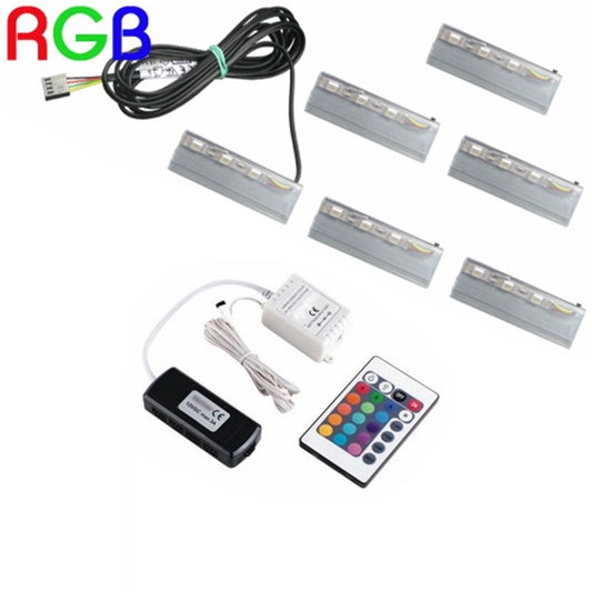 1-6 RGB CLIPS als Glaskantenbeleuchtung + RGB Controller + LED Trafo Komplett