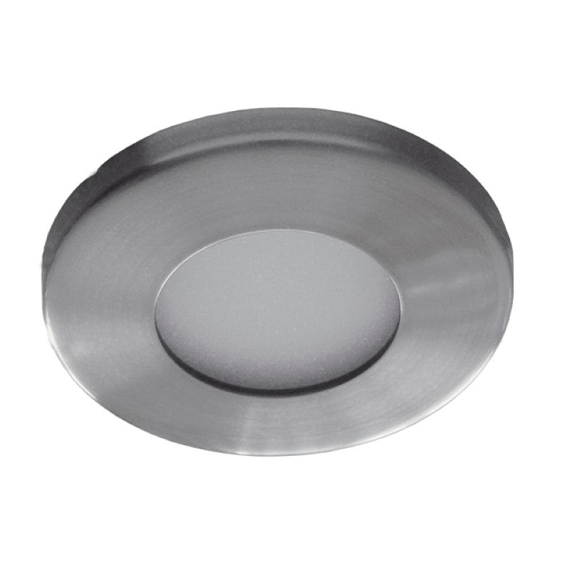 Einbaurahmen MR16/GU10 rund Feuchtraum 62mm DA Edelstahl Optik, chrom,IP44
