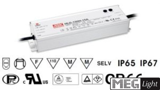 LED Trafo Netzteil 12V DC 10A 120W MEAN WELL (HLG-120H-12B) Meanwell