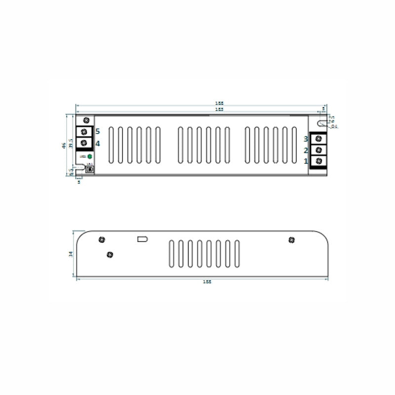 Slim LED Trafo 12V/DC 100W 8,3A für Led Leuchten Montage Netzteil (ADLS-100-12)