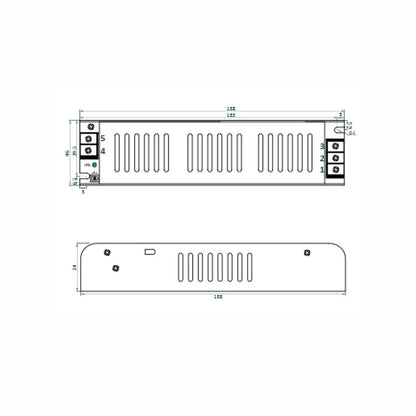 Slim LED Trafo 12V/DC 100W 8,3A für Led Leuchten Montage Netzteil (ADLS-100-12)