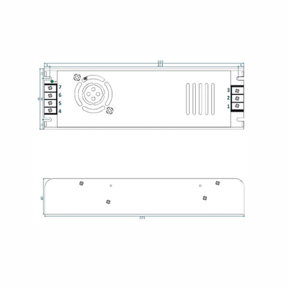 Slim LED Trafo 12V/DC 360W 30A für Led Leuchten Montage Netzteil (ADLS-360-12)