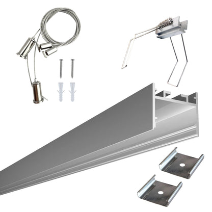 ALU Profil | Leiste | Schiene "AUFBAU-20" in weiß für Led Streifen + Abdeckung