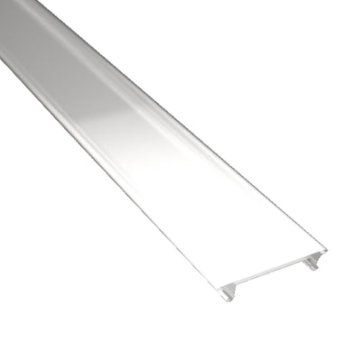 2m Klick Abdeckung für "AUFBAU-17" flach in opal / milchig