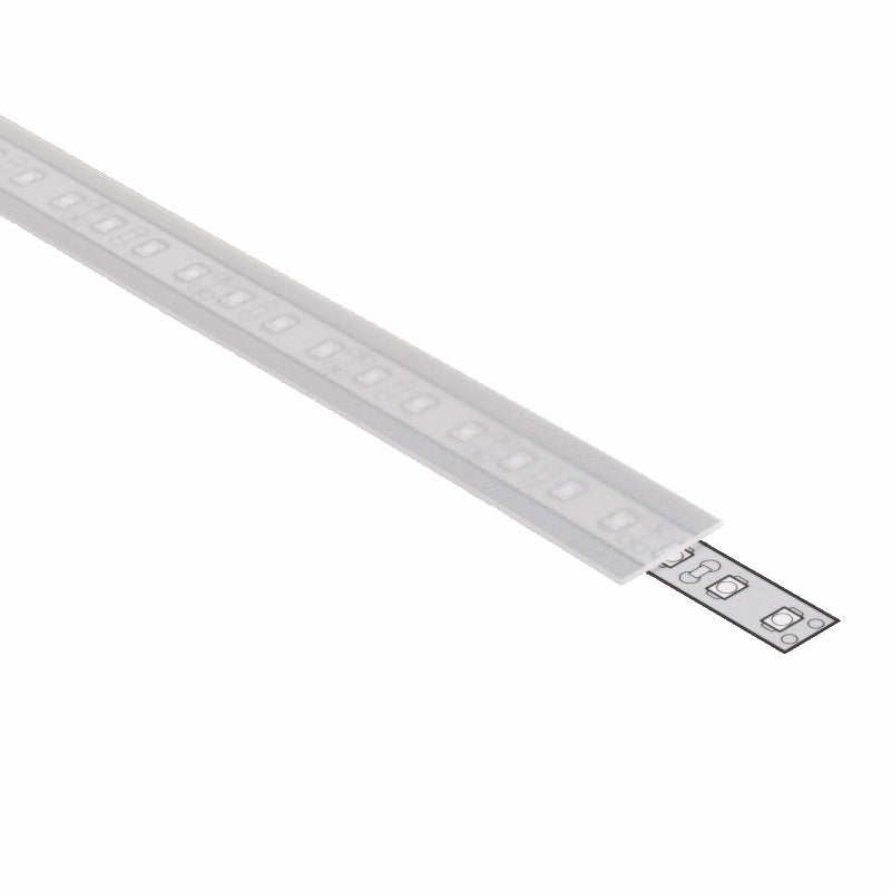 ALU Profil | Leiste | Schiene SMART-IN-16 für Led Streifen + Abdeckung Einbau