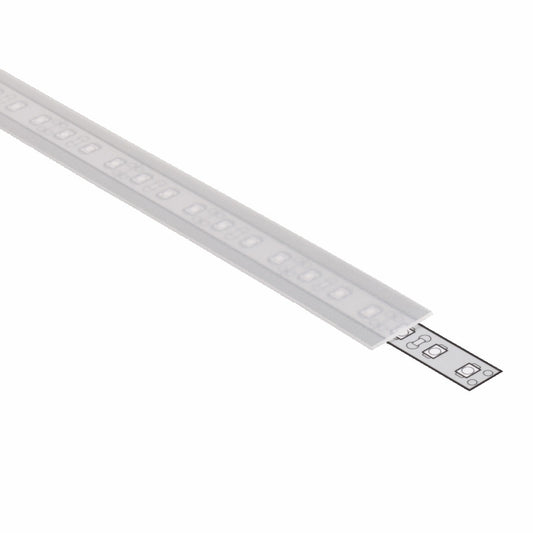 2m Schiebe Abdeckung B für unsere ALU Profile in matt / opal