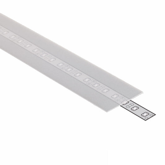 2m Schiebe Abdeckung G für unsere ALU Profile in matt / opal