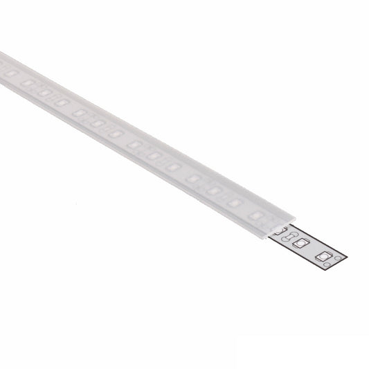 2m Schiebe Abdeckung J für unsere ALU Profile in matt / opal