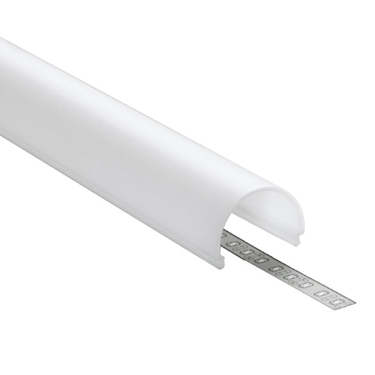 2m Klick Abdeckung D9 halb rund für unsere ALU Profile "VARIO" milchig