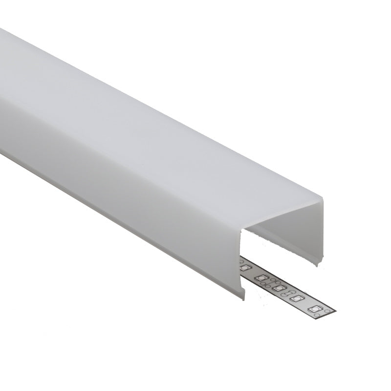2m Klick Abdeckung E9 eckig für unsere ALU Profile "VARIO" in milchig