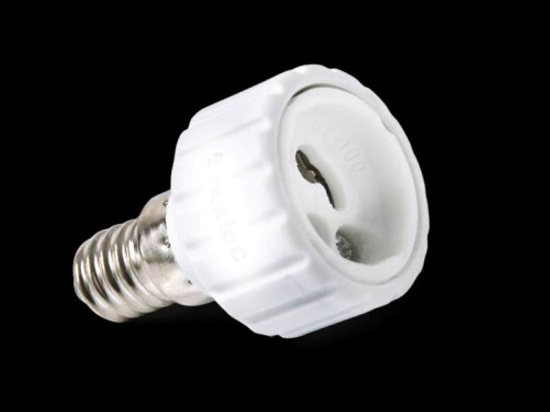 Adapter für E14 auf GU10 für LED Leuchtmittel und Leuchten (Bajonett,Gewinde)