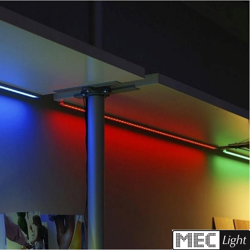 ALU Profil | Leiste | Schiene SLIM-8 für Led Streifen +Abdeckung AUFBAU silber
