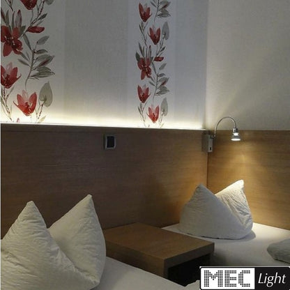 ALU Profil/Leiste WIDE-24 für Led Streifen + Abdeckung silber eloxiert AUFBAU