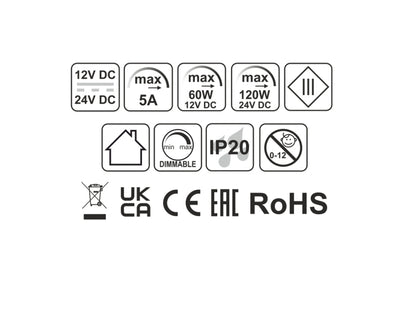 SMART System LED Berührungsschalter mit Dimmfunktion durch Holz bis 38mm 12/24V