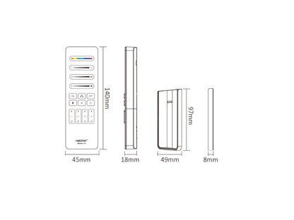 4-Zonen SPI-Fernbedienung C10 (2,4 GHz) Miboxer weiß