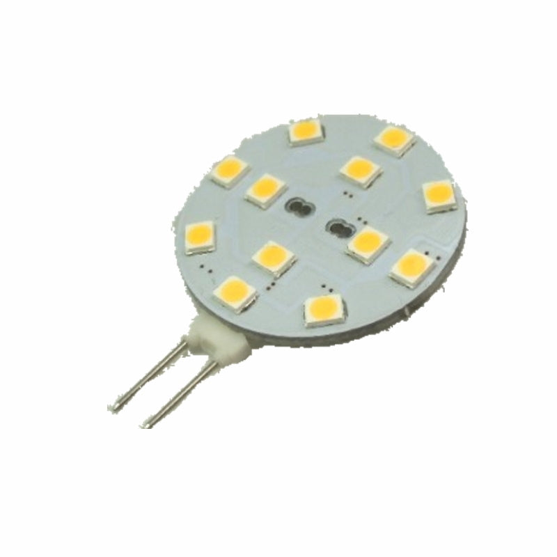 G4 LED Stiftsockel 12x2835SMDChip 12V 190Lm 2W(=20W) (Scheibe) warm weiß