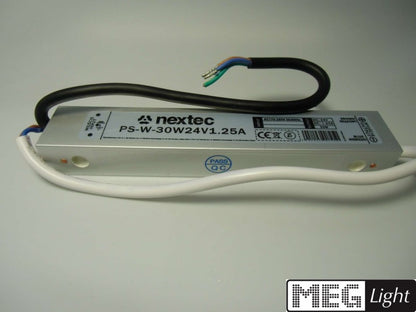 LED Trafo 30W / 24V Netzteil wasserfest 1,25A IP67 (Power Supply/Outdoor)