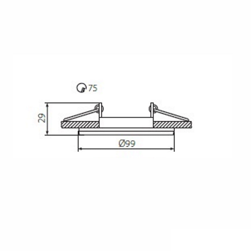 Einbaurahmen MR16/GU10 rund / schwenkbar 75mm DA Kanlux "COLIE DTO" grau