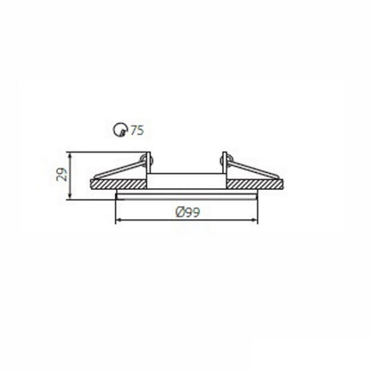 Einbaurahmen MR16/GU10 rund / schwenkbar 75mm DA Kanlux "COLIE DTO" grau