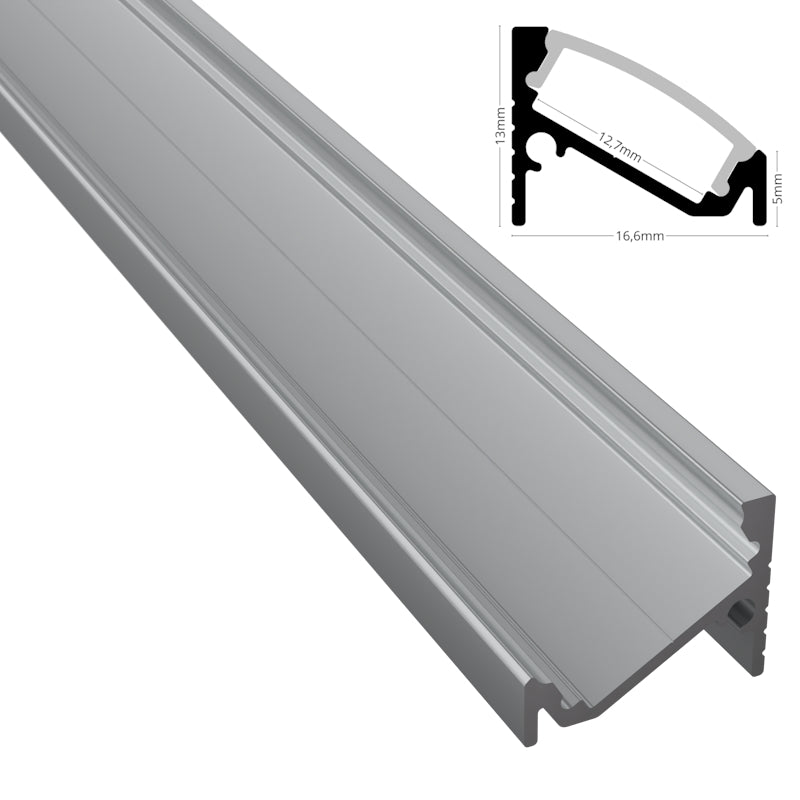 ALU Profil Eck-Leiste Schiene CORNER-12 in silber für LED Streifen 1m | 2m Ecke