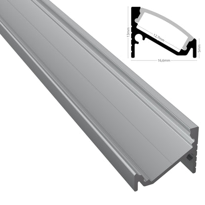 ALU Profil Eck-Leiste Schiene CORNER-12 in silber für LED Streifen 1m | 2m Ecke
