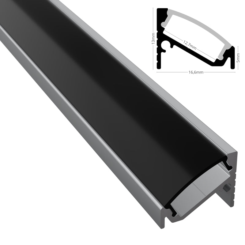 ALU Profil Eck-Leiste Schiene CORNER-12 in silber für LED Streifen 1m | 2m Ecke