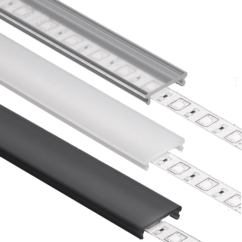 ALU Profil Eck-Leiste Schiene CORNER-14 in schwarz für Led Streifen 1m | 2m Ecke