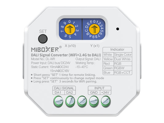 DALI WiFi und 2,4 GHz Funk-Signalkonverter für DALI-Beleuchtung Miboxer