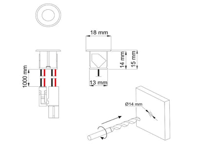 Smart System Touch Schalter/Dimmer 12V / 36W in weiß