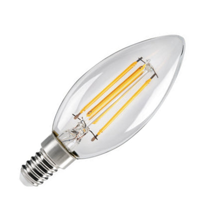 E14 LED Filament Kerze 4,5W 470Lm 230V Leuchtmittel warm weiß (2700K)