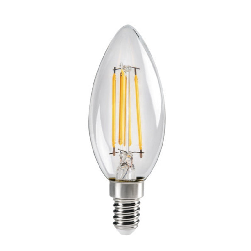 E14 LED Filament Kerze 4,5W 470Lm 230V Leuchtmittel warm weiß (2700K)