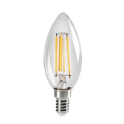 E14 LED Filament Kerze 4,5W 470Lm 230V Leuchtmittel warm weiß (2700K)
