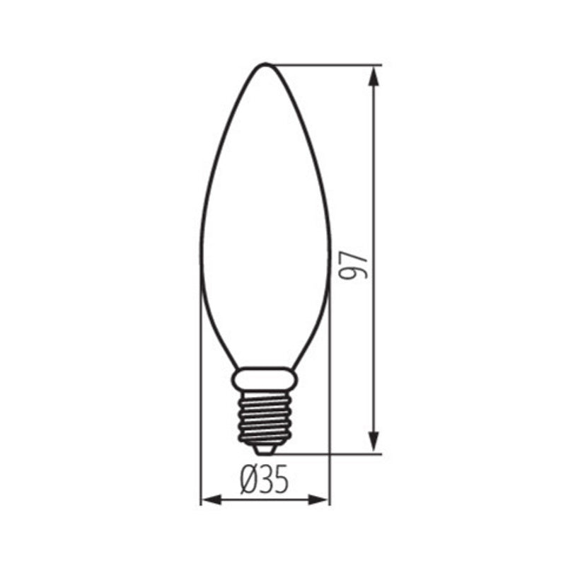 E14 LED Filament Kerze 4,5W 470Lm 230V Leuchtmittel warm weiß (2700K)