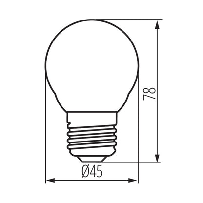 E27 LED FILAMENT Birne 6W 810Lm 230V Leuchtmittel G45M warm weiß (2700K) milchig