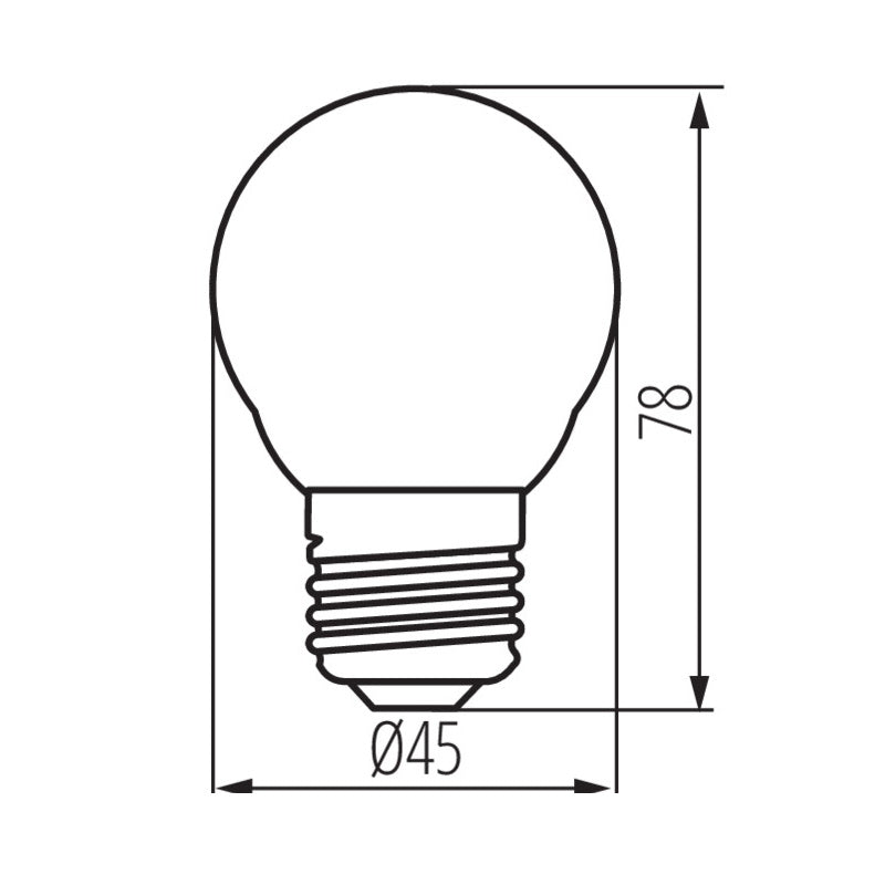 E27 LED FILAMENT Birne Globe 4,5W 470Lm G45 warm weiß 2700K Leuchtmittel milchig
