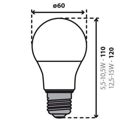 E27 IQ LED Strahler dimmbar 12,5W 1100Lm Leuchtmittel A60 neutral weiß (4000K)