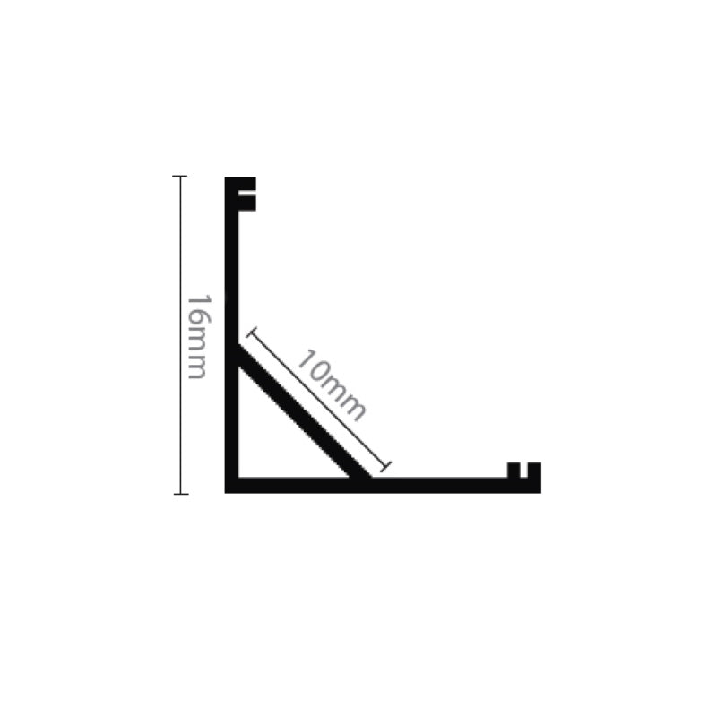ALU Profil | Ecke Leiste | Schiene ECKE-16 weiß für LED Streifen + Abdeckung