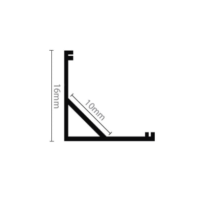 ALU Profil | Ecke Leiste | Schiene ECKE-16 weiß für LED Streifen + Abdeckung