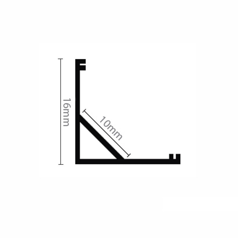 ALU Profil | Ecke Leiste | Schiene ECKIG-16 weiß für LED Streifen + Abdeckung