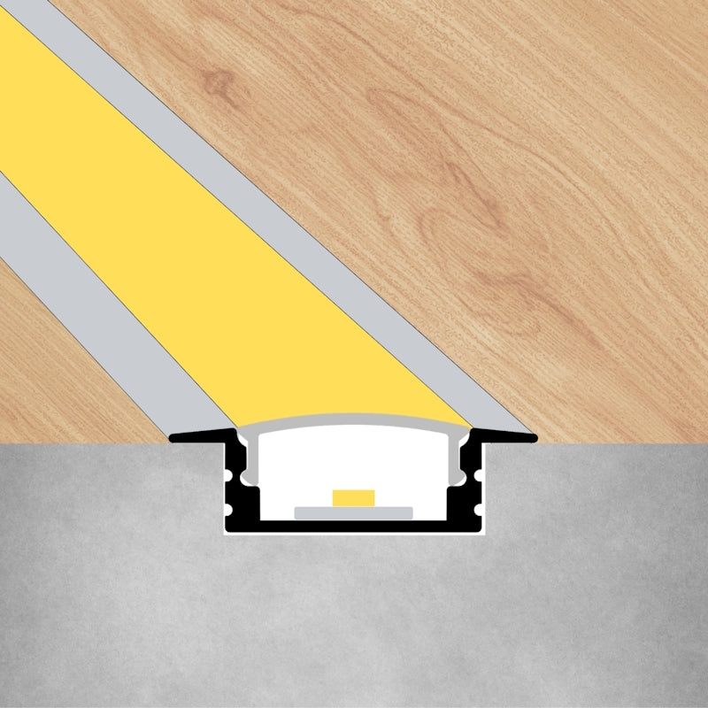 ALU Profil Schiene Leiste EINBAU-SL (17x7mm) champagner für LED Streifen 1m | 2m