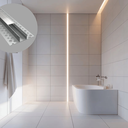 ALU Profil Leiste Einputz Trockenbau Rigips FLIESE-14T für Led Streifen 1m | 2m