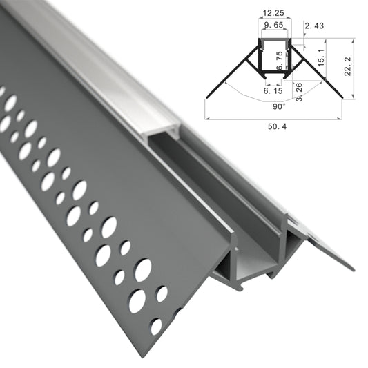LED Einbau Eckprofil Trockenbau "EINPUTZ-270" Fliesen Rigips Profil LED Streifen
