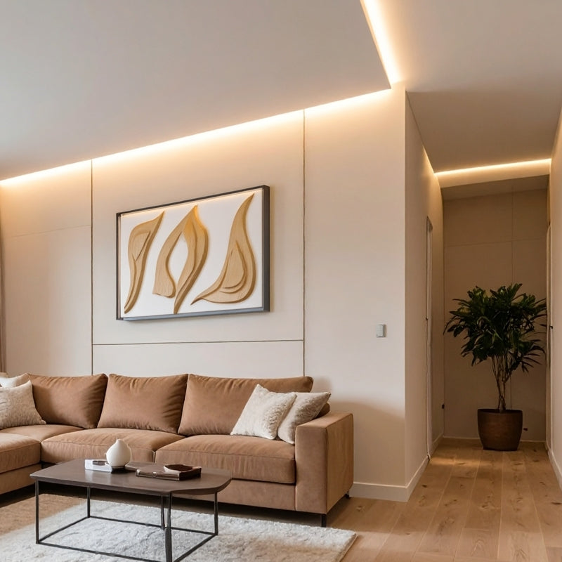 ALU Profil Trockenbau Leiste Rigips EINPUTZ-R90 für Led Streifen 1m 2m einputzen