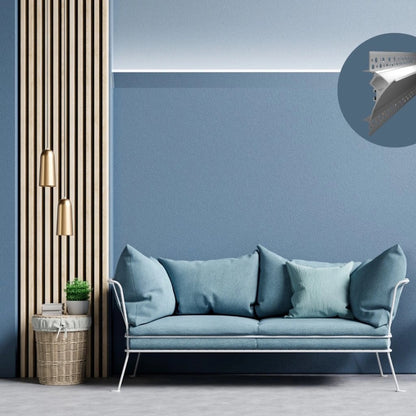 ALU-Profil Trockenbau Leiste Wand EINPUTZ-WALL für Led-Streifen Aufbau Schiene