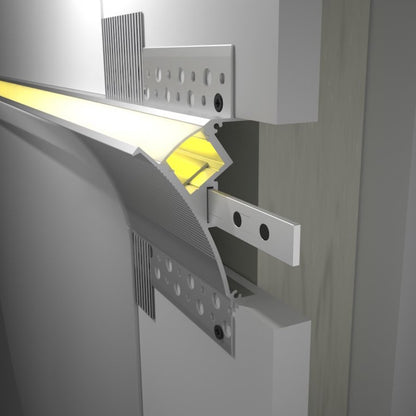 ALU-Profil Trockenbau Leiste Wand EINPUTZ-WALL für Led-Streifen Aufbau Schiene