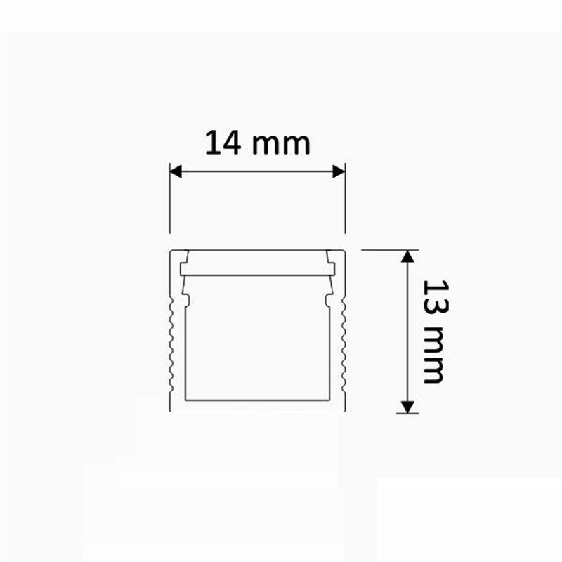 2x Endkappen / Profilabschluss für ALU Profil "EINBAU-T" in silber (2 Stück)