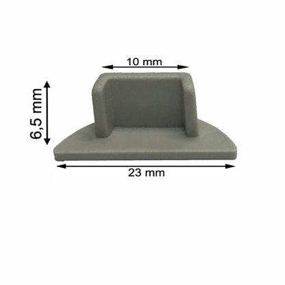 2x Endkappen/Endstück für das Aluminium Profil MICRO zum aufstecken